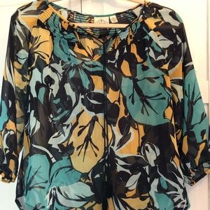 Floral sheer shirt